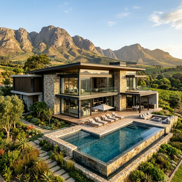 Custom Built Home Exterior in Paarl